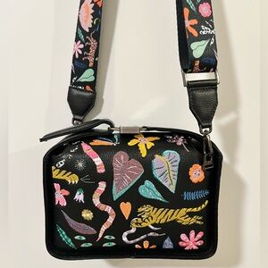 Min & Mon Benji Autumn Blush Black Leather Bag